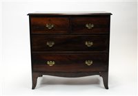 Lot 306 - Mahogany veneered chest of drawers