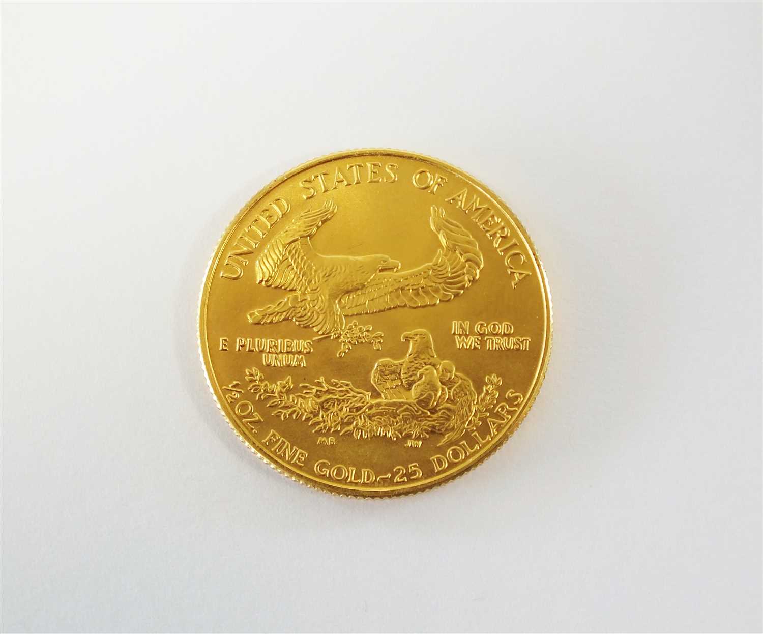Lot 251 - A USA 25 dollars gold coin