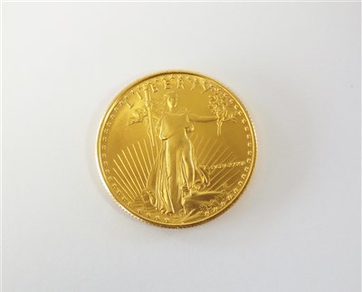 Lot 251 - A USA 25 dollars gold coin