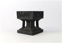 Lot 183 - A Copeland black basalt Winchester Cathedral font
