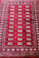 Lot 767 - A Lahore 'Bukhara' rug, modern