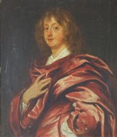Lot 211 - Manner of Peter Lely, oil portrait of a gentleman