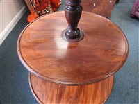 Lot 554 - A late George III mahogany three-tier dumbwaiter