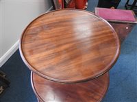 Lot 554 - A late George III mahogany three-tier dumbwaiter
