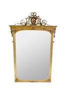 Lot 519 - A Victorian gilt gesso pier mirror