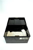 Lot 350 - An early 20th century painted metal strong box/deed box
