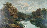 Lot 168 - River landscape oil