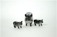 Lot 106 - A family of three Beswick Vietnamese Pot-bellied Pigs