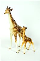 Lot 232 - Two Beswick models of Giraffes