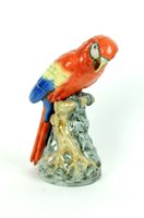 Lot 116 - A Royal Dux figure of a Macaw