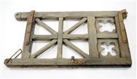 Lot 329 - A pair of old ecclesiastical carved oak church gates