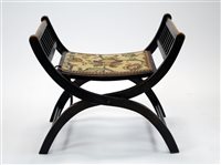 Lot 376 - An Edwardian mahogany folding garden chair