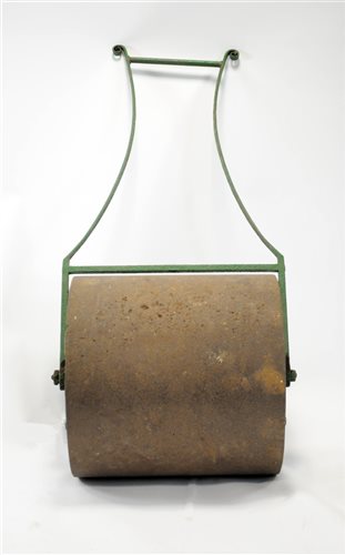 Lot 365 - A Victorian Coalbrookdale cast iron country house garden lawn roller