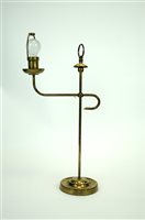 Lot 295 - An Edwardian brass students’ lamp