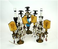 Lot 301 - A pair of decorative Victorian style desk lamps