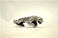 Lot 146 - A 20th century cast Chrome Jaguar car bonnet mascot finial