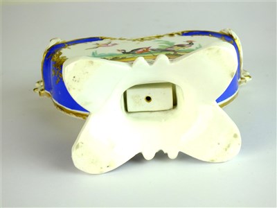 Lot 344 - Two English porcelain wall pockets or letter racks