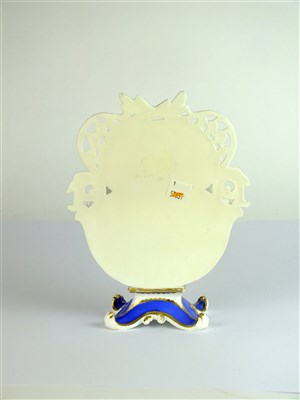 Lot 344 - Two English porcelain wall pockets or letter racks