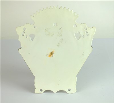 Lot 344 - Two English porcelain wall pockets or letter racks