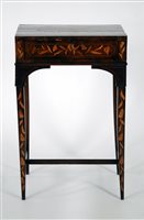 Lot 370 - A small 19th century Dutch floral marquetry inlaid mahogany veneered side table