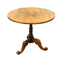 Lot 393 - A small Victorian mahogany tripod table.