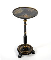 Lot 364 - A late 19th century ebonized wine table in the Oriental taste