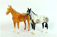 Lot 150 - Beswick models of an Appaloosa Stallion and a Palomino