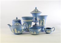 Lot 170 - Wedgwood blue and white jasperware