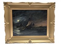 Lot 488 - Stuart Henry Bell, A Squally Night, oil