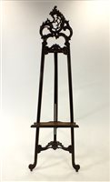 Lot 773 - A 19th century decorative stained pine artist’s easel
