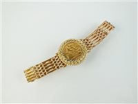 Lot 138 - A 9ct gold five bar gate link bracelet