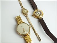 Lot 63 - Three gold watches