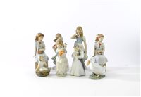 Lot 230 - A group of Lladro and other figures