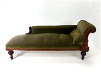 Lot 293 - A Victorian style upholstered chaise lounge