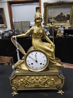 Lot 469 - French Empire mantel clock attributed to Pierre Philippe Thomire