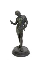 Lot 398 - A Bronze of Narcissus, after the antique, 19th century