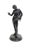 Lot 390 - A bronze figure of Narcissus, 19th century