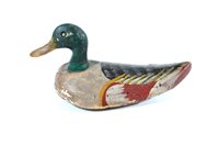 Lot 378 - A painted decoy duck, late 19th/early 20th century