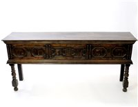 Lot 551 - A Charles II style dresser base