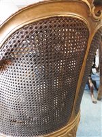 Lot 864 - A French giltwood Bergère tub chair c1900