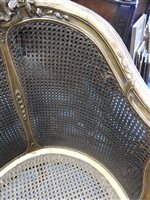 Lot 864 - A French giltwood Bergère tub chair c1900