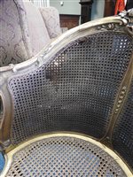 Lot 864 - A French giltwood Bergère tub chair c1900