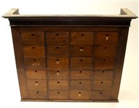 Lot 548 - A set of Victorian oak filing drawers