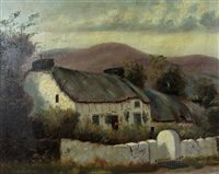 Lot 475 - British school, Cottage - oil on board