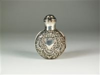 Lot 373 - A silver cased scent bottle