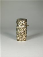 Lot 21 - A Sampson & Mordan silver mounted scent bottle