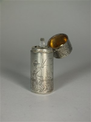 Lot 80 - A Victorian silver mounted scent bottle