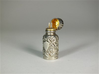 Lot 19 - A miniature silver scent bottle