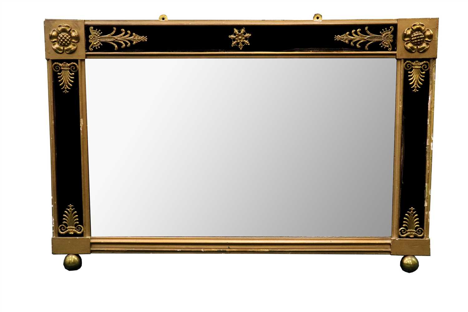 Lot 243 - A decorative Victorian over-mantle wall mirror