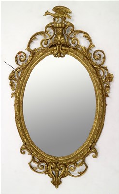 Lot 231 - A large 19th century gilt plaster wall mirror in the  Chinese Chippendale manner